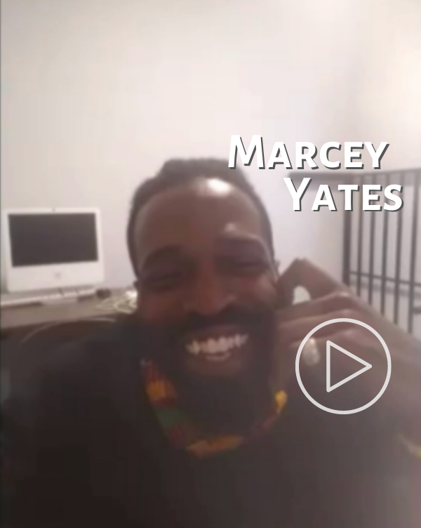Link to Marcey Yate's interview. He smiles into the camera.